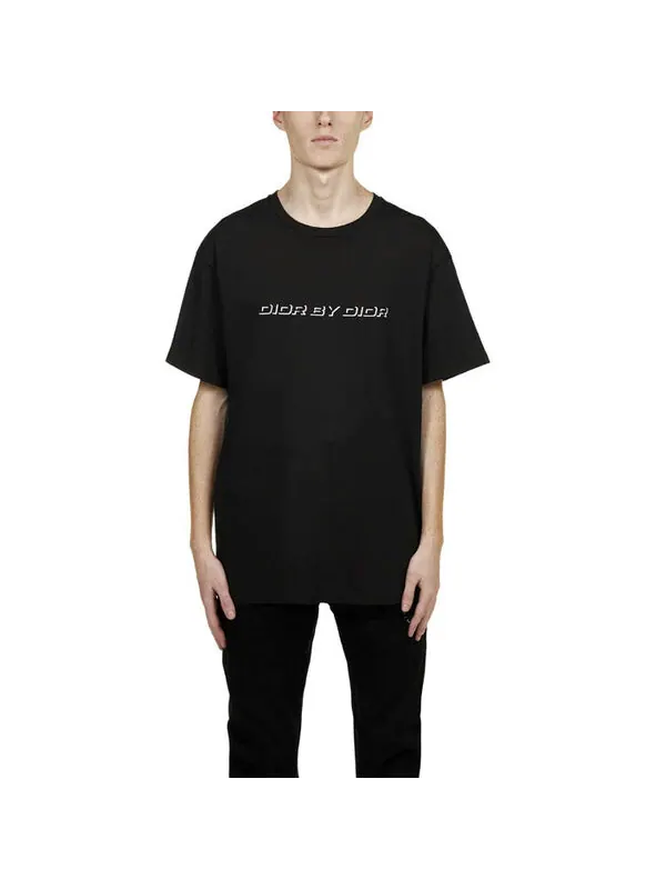 Футболка homme embroidered logo printing short sleeve black Dior — изображение 2 из 4, черный