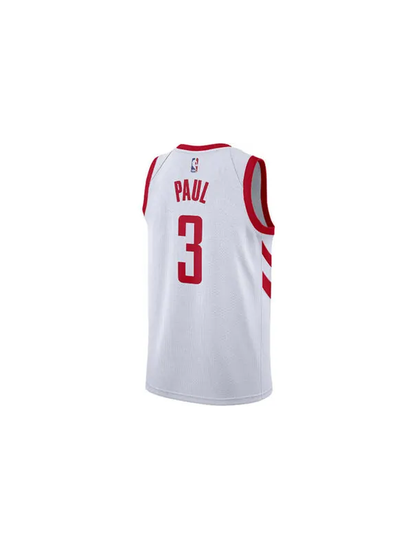 Майка Nike NBA Basketball Jersey Vest SW Fan Edition houston rockets Paul No. 3 White — изображение 2 из 3, белый