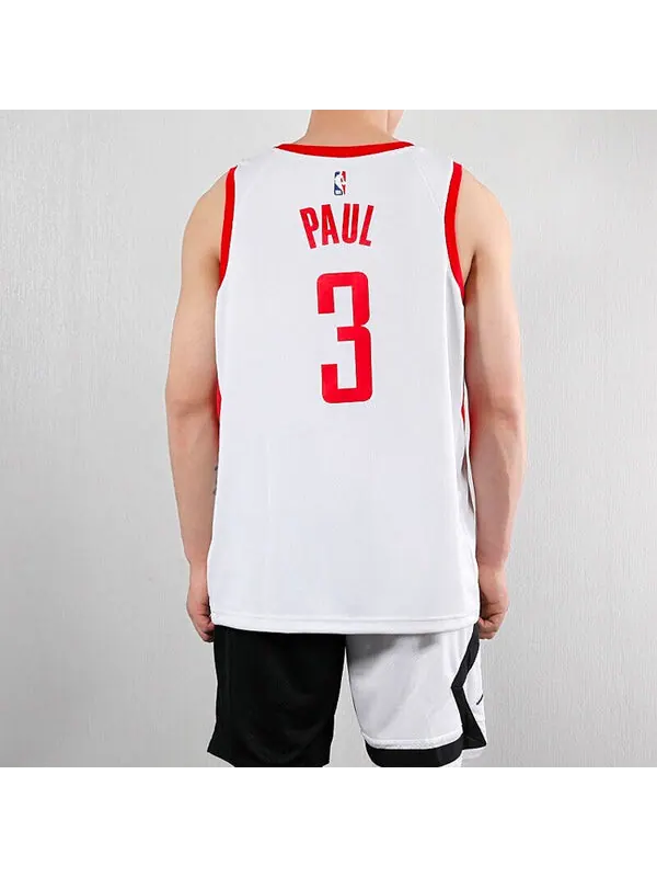 Майка Nike NBA Basketball Jersey Vest SW Fan Edition houston rockets Paul No. 3 White — изображение 3 из 3, белый