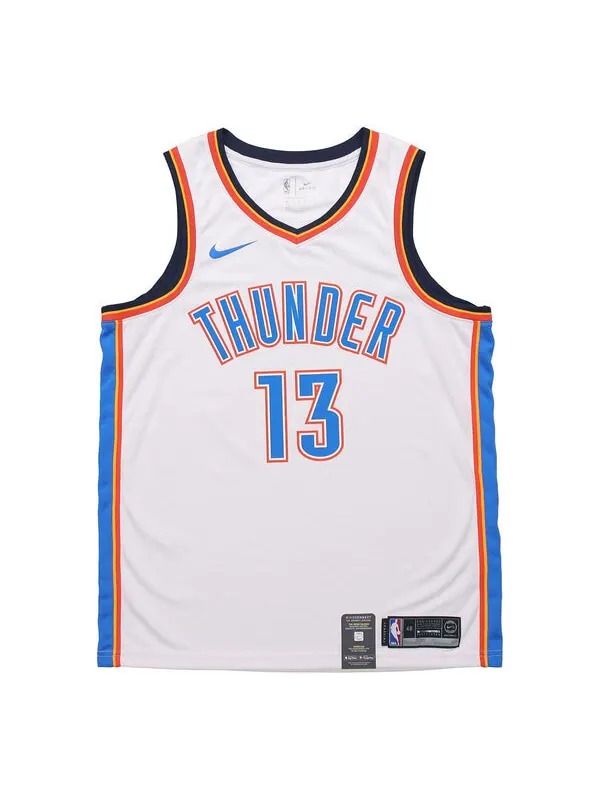 Спортивная футболка paul george association edition swingman oklahoma city thunder white Nike — изображение 1 из 2, белый