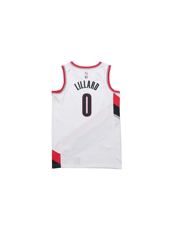 Спортивная футболка damian lillard trail blazers association edition nba swingman jersey 'white red black' Nike