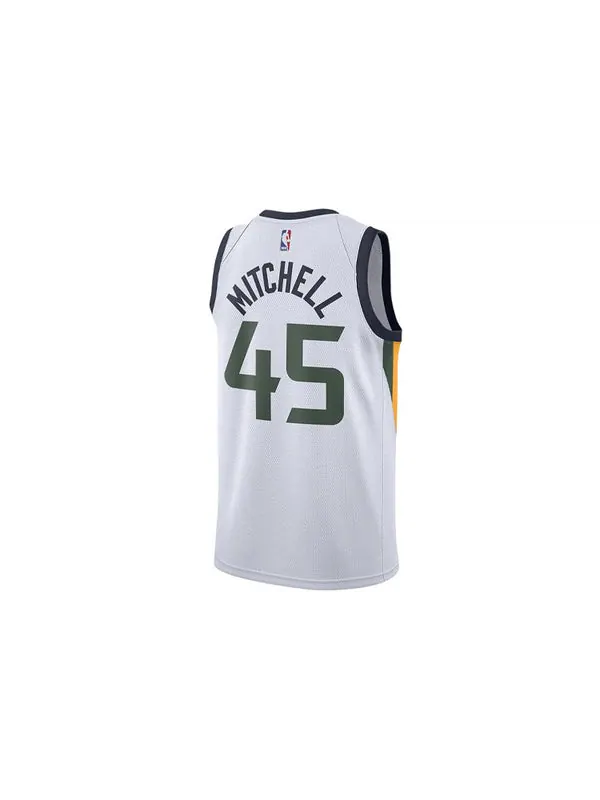Спортивная футболка nba basketball jersey/vest sw fan edition utah jazz 4 no. 5 white green whitegreen Nike, белый, зеленый