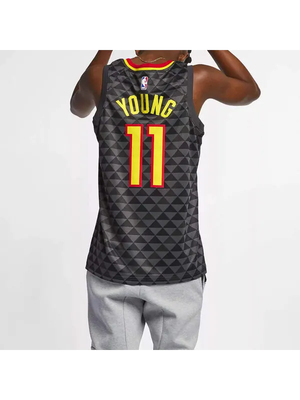 Майка Nike NBA Large Atlanta Hawks Basketball Jersey/Vest Black — изображение 4 из 4, черный
