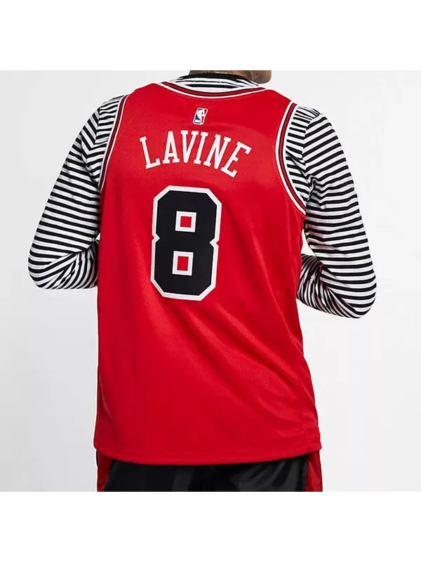 Футболка nba team limited jersey sw fan edition chicago bulls zach lavine № 8 red Nike — изображение 4 из 4, красный