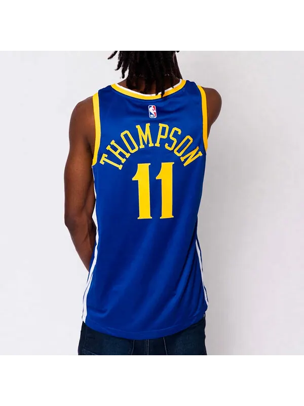 Футболка klay thompson icon edition swingman джерси sw navy Nike — изображение 4 из 4, синий/белый/желтый