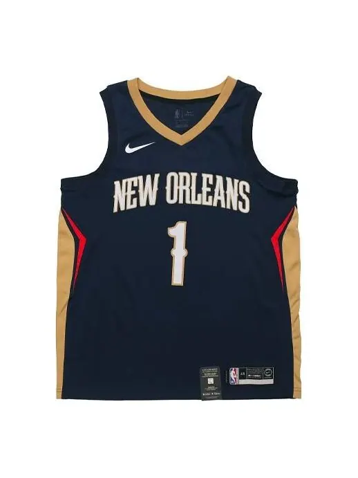 Футболка nba zion williamson баскетбольная спортивная майка sw fan edition new orleans pelicans 1 Nike — изображение 1 из 4