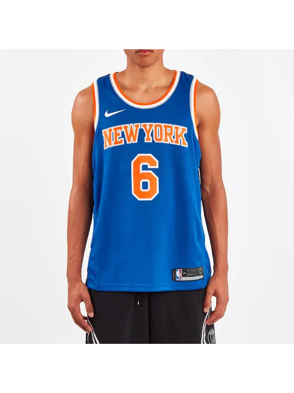 Майка Nike NBA Basketball Icon Edition Swingman Jersey New York Knicks SW Fan Edition 6 Blue — изображение 4 из 4, синий