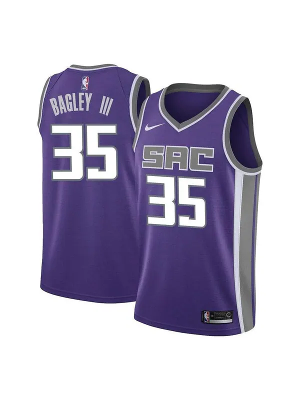 Майка Nike x NBA Sacramento Kings Jerseys 'Marvin Bagley III 35' — изображение 1 из 2, фиолетовый/мульти