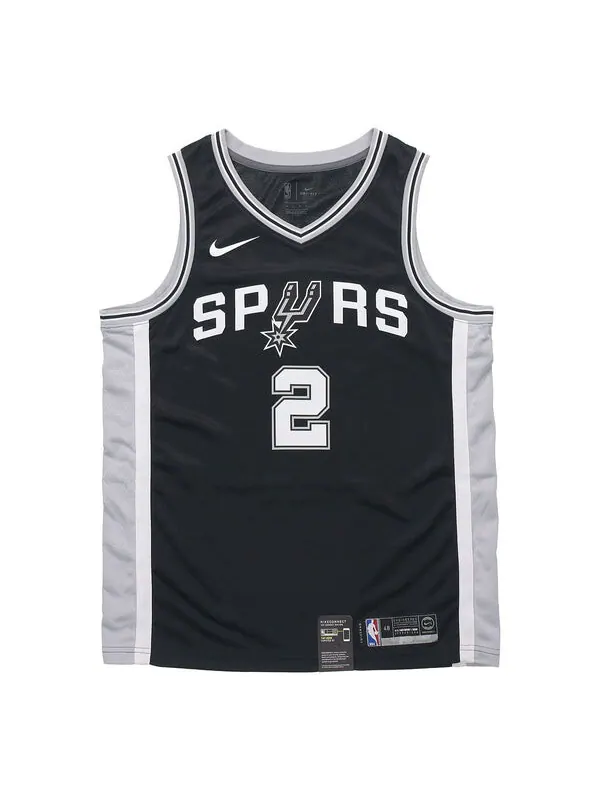 Футболка kawhi leonard icon edition swingman джерси sw Nike — изображение 1 из 4, черный/серебристый