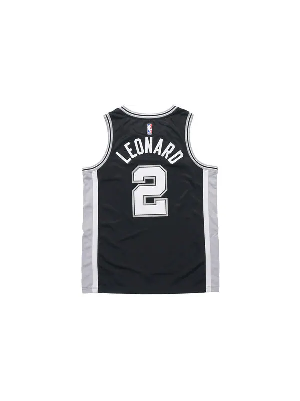 Футболка kawhi leonard icon edition swingman джерси sw Nike — изображение 2 из 4, черный/серебристый