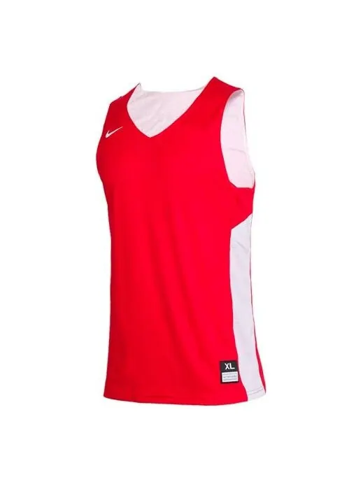 Спортивная футболка sports training splicing breathable reversible basketball vest red Nike — изображение 1 из 4, красный