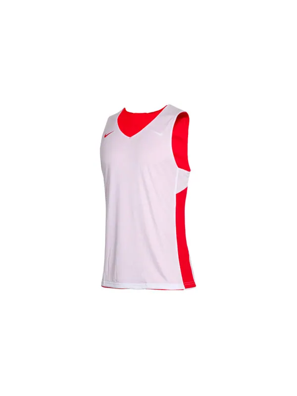 Спортивная футболка sports training splicing breathable reversible basketball vest red Nike — изображение 3 из 4, красный