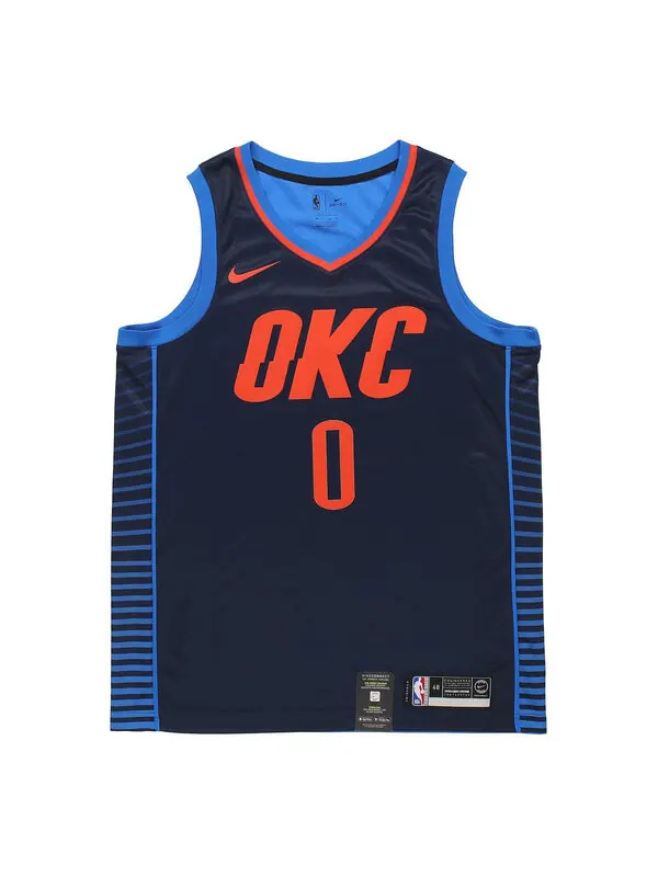 Футболка russell westbrook statement edition swingman джерси sw Nike — изображение 1 из 4, темный синий/синий