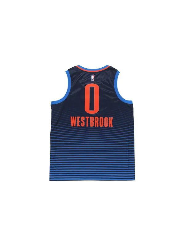 Футболка russell westbrook statement edition swingman джерси sw Nike — изображение 2 из 4, темный синий/синий
