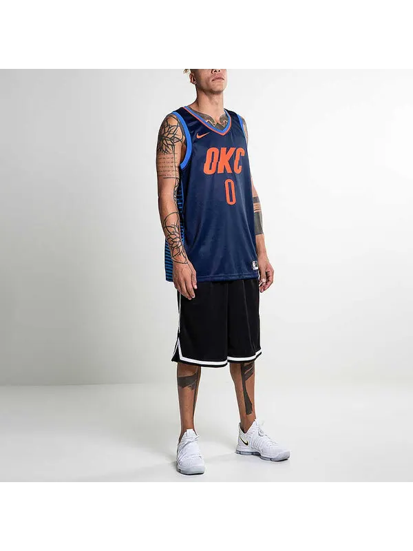 Футболка russell westbrook statement edition swingman джерси sw Nike — изображение 3 из 4, темный синий/синий