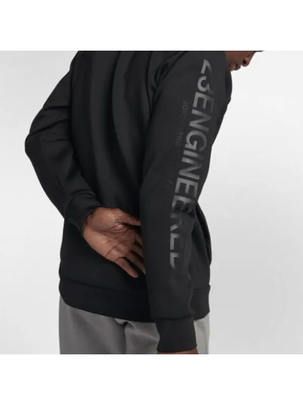 Толстовка Men's Air Jordan Alphabet Pattern Long Sleeves Solid Color Cotton Round Neck Black — изображение 4 из 4, мульти