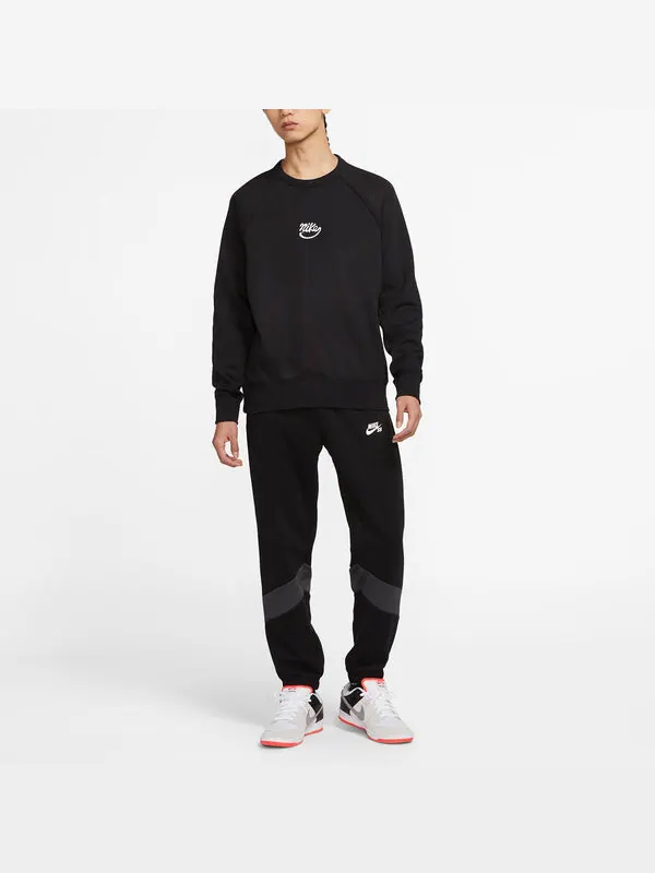Толстовка Nike SB ICON Fleece Lined Skateboard Casual Sports Round Neck Pullover Black — изображение 2 из 4, черный