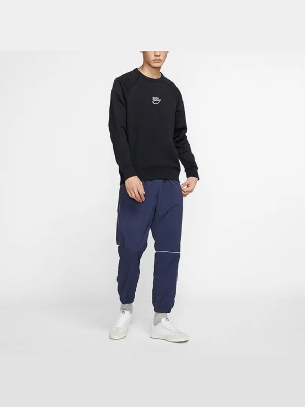 Толстовка Nike SB ICON Fleece Lined Skateboard Casual Sports Round Neck Pullover Black — изображение 3 из 4, черный