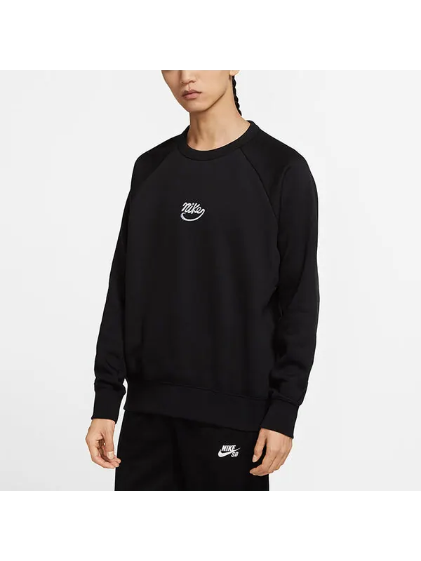 Толстовка Nike SB ICON Fleece Lined Skateboard Casual Sports Round Neck Pullover Black — изображение 4 из 4, черный