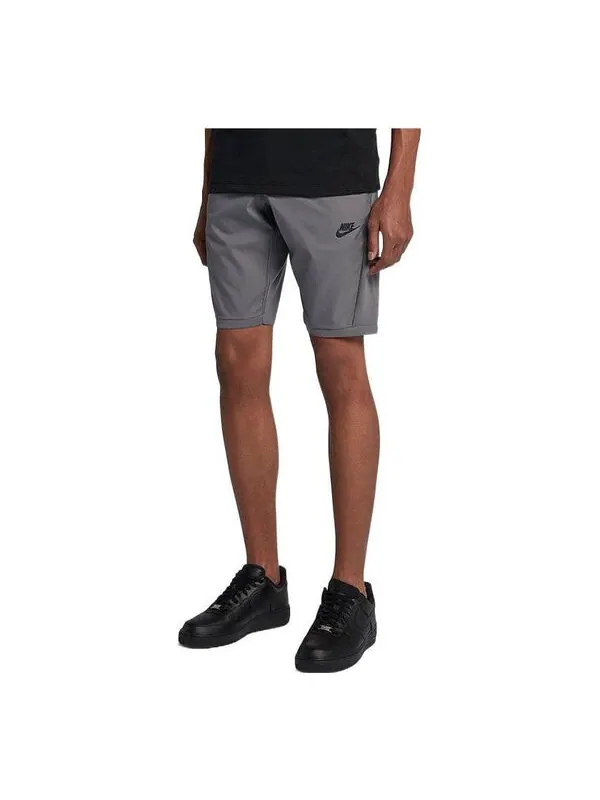Шорты men's solid color logo drawstring shorts gray Nike — изображение 1 из 1, мульти