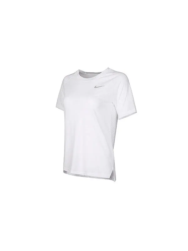 Футболка dri fit tailwind с коротким рукавом для бега Nike — изображение 3 из 4, белый