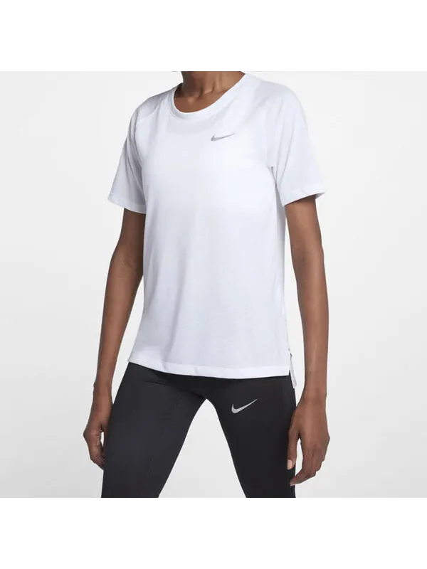 Футболка dri fit tailwind с коротким рукавом для бега Nike — изображение 4 из 4, белый