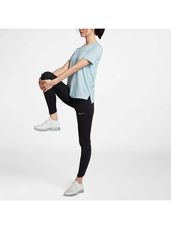 Брюки epic lux luxury tight 'black white' Nike — изображение 2 из 4, черный/белый