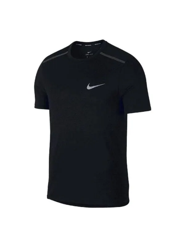 Футболка Men's Nike Solid Color Logo Round Neck Casual Short Sleeve Black T-Shirt — изображение 1 из 4, мульти