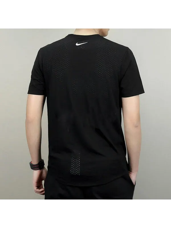 Футболка Men's Nike Solid Color Logo Round Neck Casual Short Sleeve Black T-Shirt — изображение 4 из 4, мульти