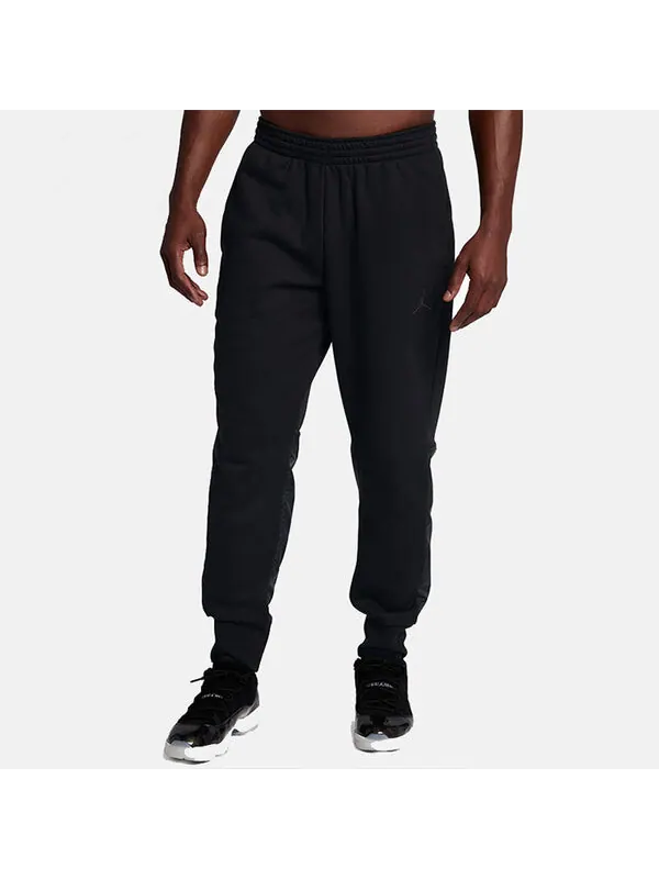 Спортивные штаны Air Jordan Sw Aj11 Hybrid Logo Loose Fleece Lined Bundle Feet Sports Pants Black — изображение 4 из 4