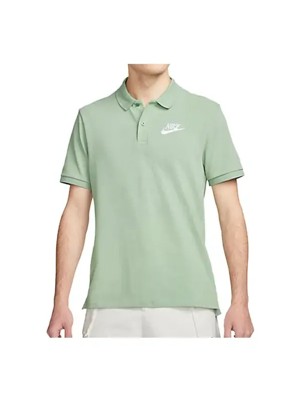 Футболка Nike Logo Polo T-Shirt 'Green' — изображение 1 из 4, зеленый/коричневый