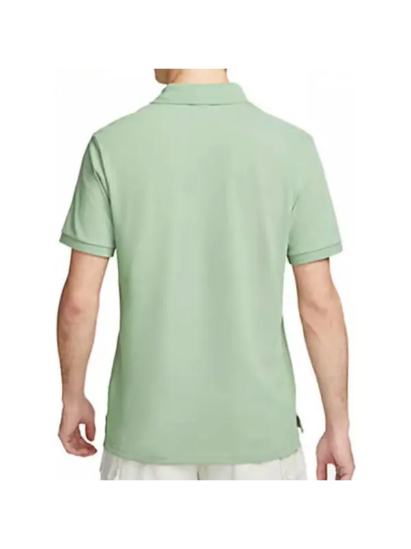 Футболка Nike Logo Polo T-Shirt 'Green' — изображение 4 из 4, зеленый/коричневый