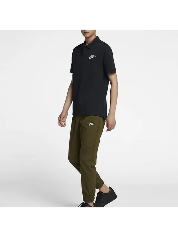 Футболка small logo casual sports short sleeve polo shirt black Nike — изображение 3 из 4, черный