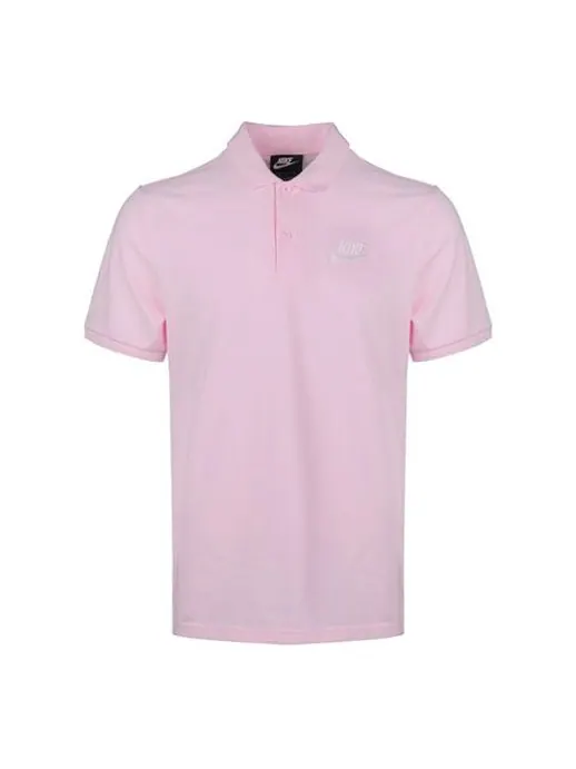 Футболка men's casual short sleeve polo pink polo shirt Nike — изображение 1 из 2, розовый