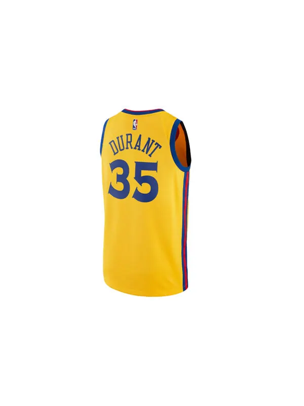 Спортивная футболка kevin durant nba city ed swingman golden state warriors jersey yellow Nike — изображение 2 из 4, желтый