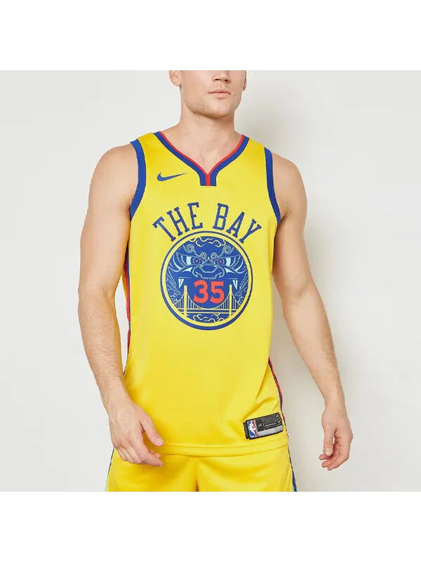 Спортивная футболка kevin durant nba city ed swingman golden state warriors jersey yellow Nike — изображение 3 из 4, желтый