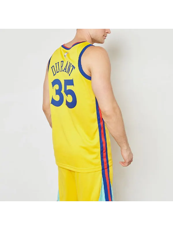 Спортивная футболка kevin durant nba city ed swingman golden state warriors jersey yellow Nike — изображение 4 из 4, желтый
