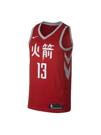 Спортивная футболка nba houston rockets james harden city edition swingman jersey 13 red Nike — изображение 1 из 2, красный
