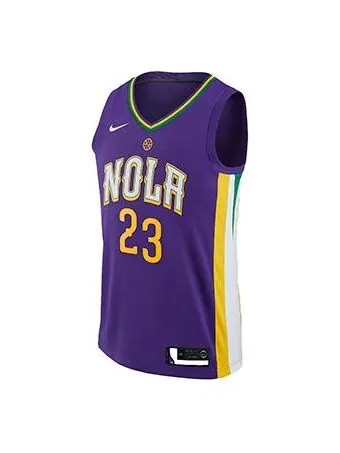 Футболка Энтони Дэвиса City Edition Swingman Джерси SW Nike — изображение 1 из 2, фиолетовый/желтый
