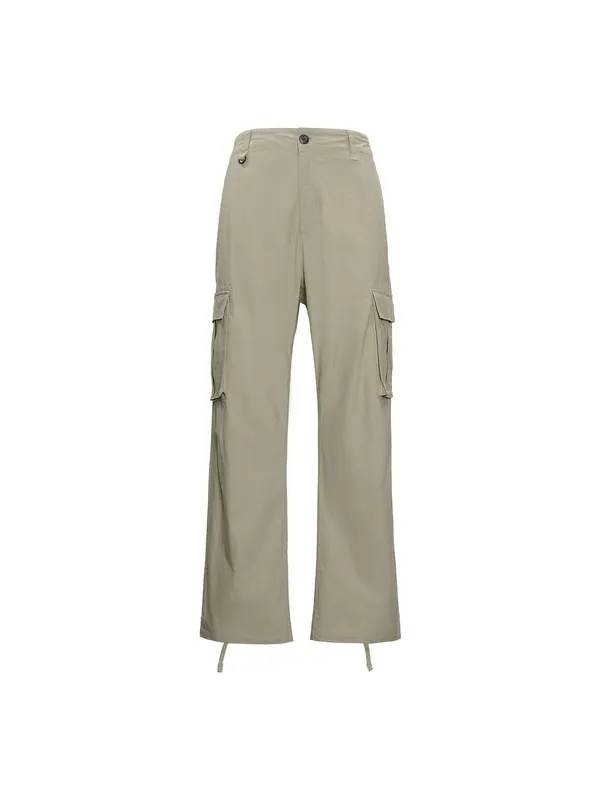 Брюки men's solid color multiple pockets loose cargo casual long pants/trousers khaki Nike — изображение 1 из 4, мульти
