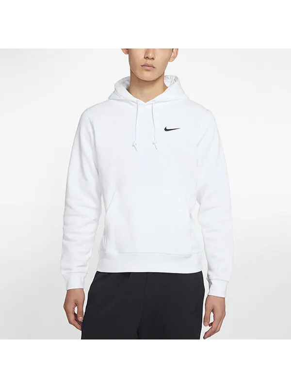 Толстовка Nike Club Swoosh Solid Color Logo Printing White — изображение 2 из 3, белый