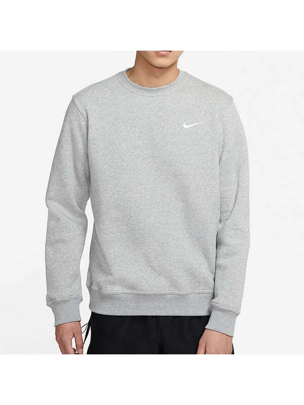 Толстовка Men's Nike Fleece Lined Embroidered Small Logo Classic Sports Gray — изображение 4 из 4, серый