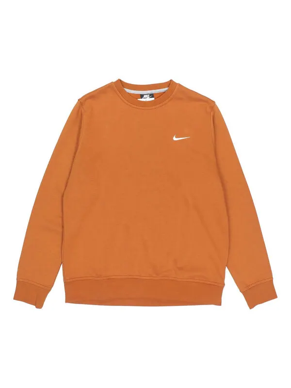 Толстовка Men's Nike Fleece Lined Embroidered Small Logo Classic Sports Brown — изображение 1 из 4, коричневый