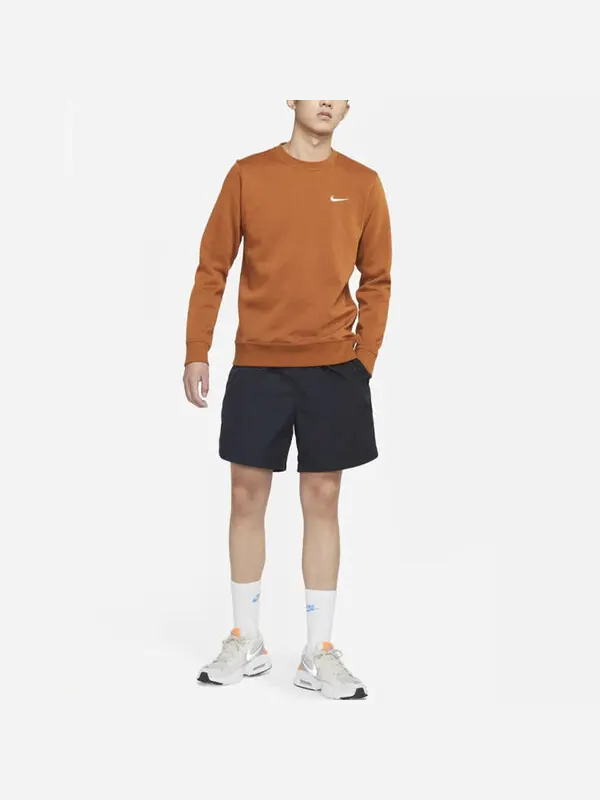 Толстовка Men's Nike Fleece Lined Embroidered Small Logo Classic Sports Brown — изображение 3 из 4, коричневый