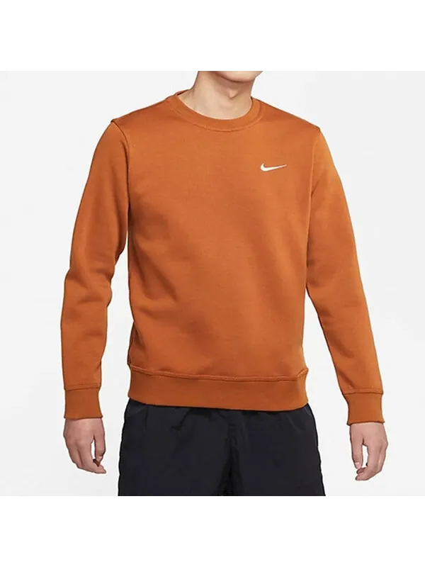 Толстовка Men's Nike Fleece Lined Embroidered Small Logo Classic Sports Brown — изображение 4 из 4, коричневый