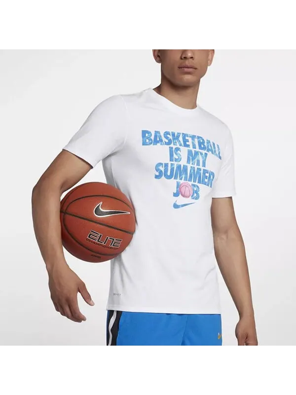 Футболка basketball is my summer job basketball tee men white Nike — изображение 4 из 4, белый