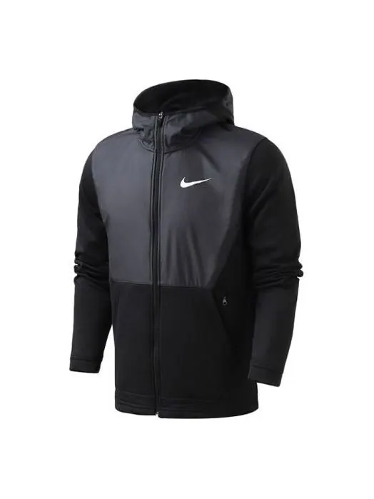 Толстовка splicing hooded stay warm sports jacket black Nike