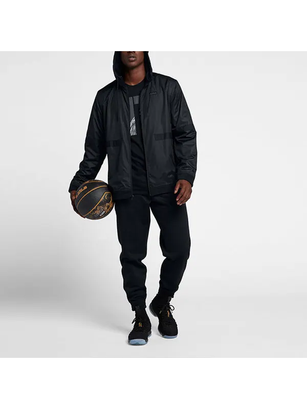 Куртка Nike Lebron Fleece Stay Warm Breathable hooded track Jacket 'Black' — изображение 3 из 4, черный