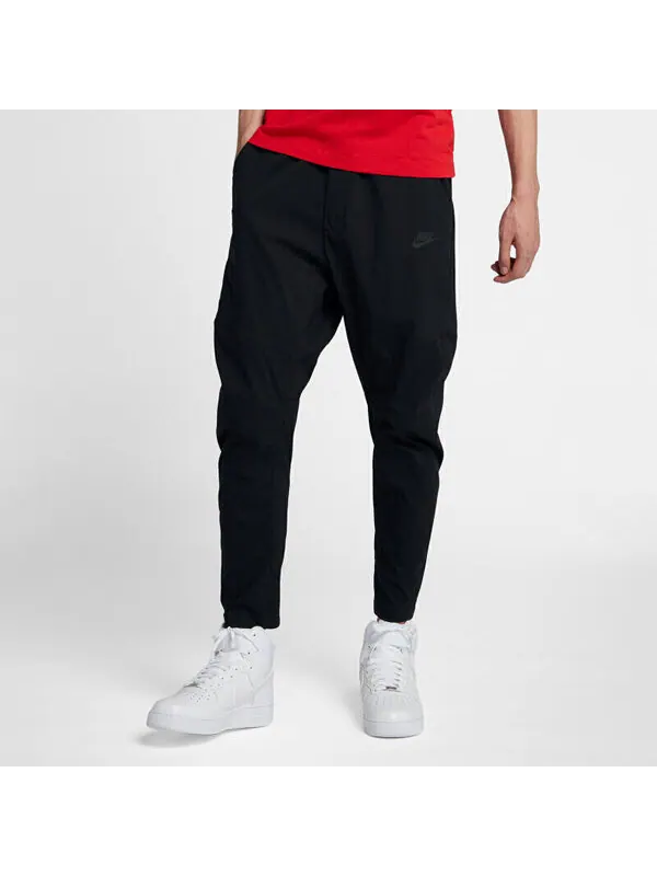 Брюки woven athleisure casual sports long pants black Nike — изображение 2 из 3, черный