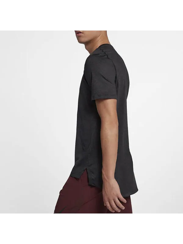 Футболка Nike Dri-Fit Solid Color Short-sleeved T-shirt 'Black' — изображение 4 из 4, черный